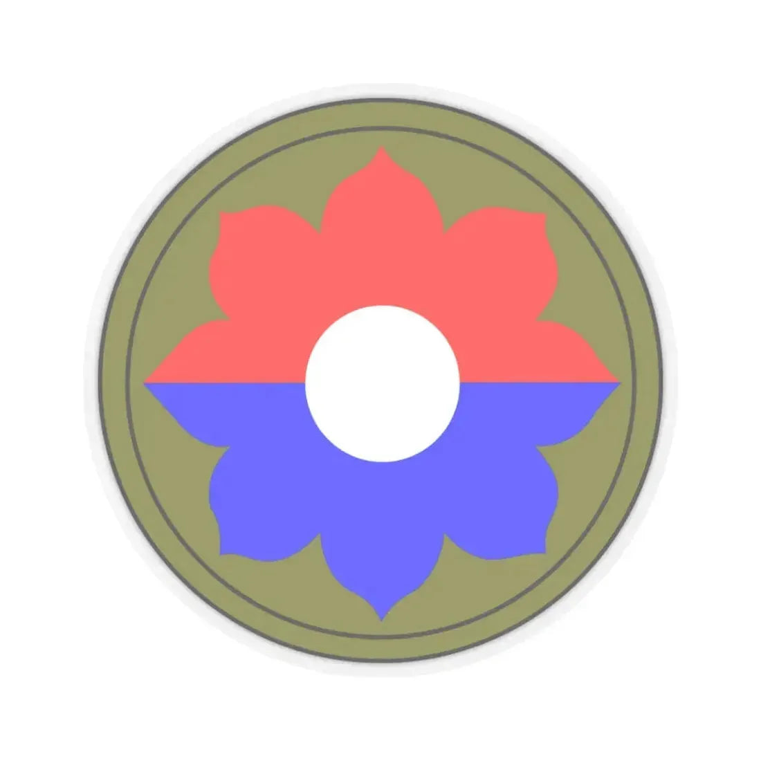 9th Infantry Division patch (U.S. Army) STICKER Vinyl Kiss-Cut Decal 4 Inch Transparent - The Sticker Space