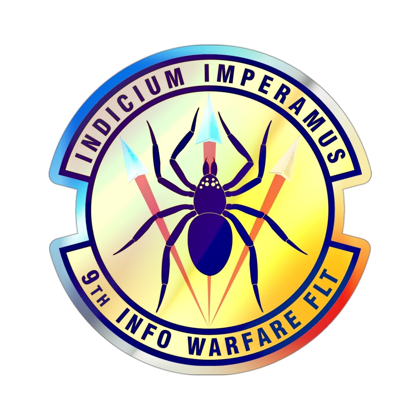 9th Information Warfare Flight (U.S. Air Force) Holographic STICKER Die-Cut Vinyl Decal-3 Inch-The Sticker Space