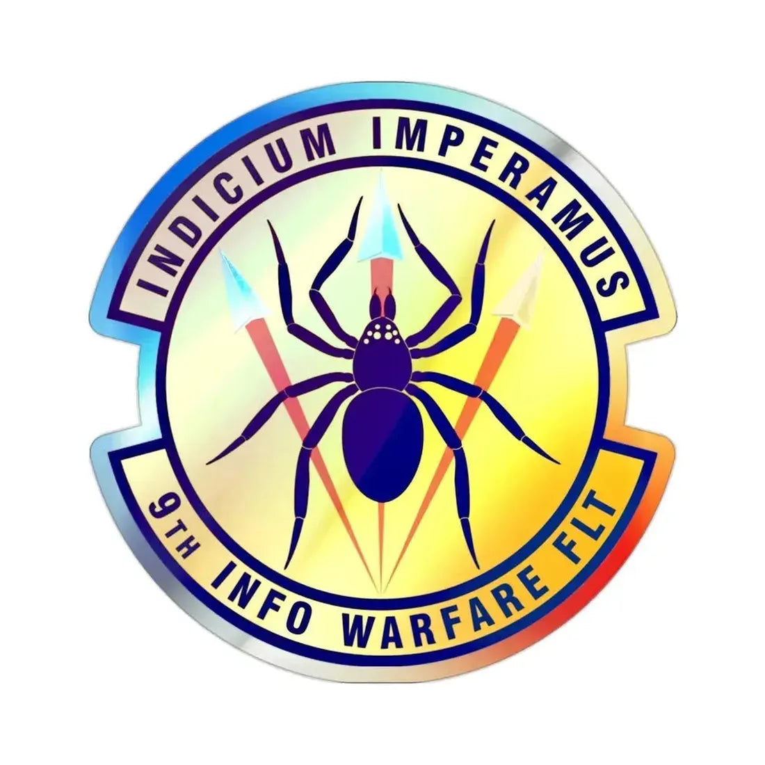 9th Information Warfare Flight (U.S. Air Force) Holographic STICKER Die-Cut Vinyl Decal 2 Inch Holographic - The Sticker Space