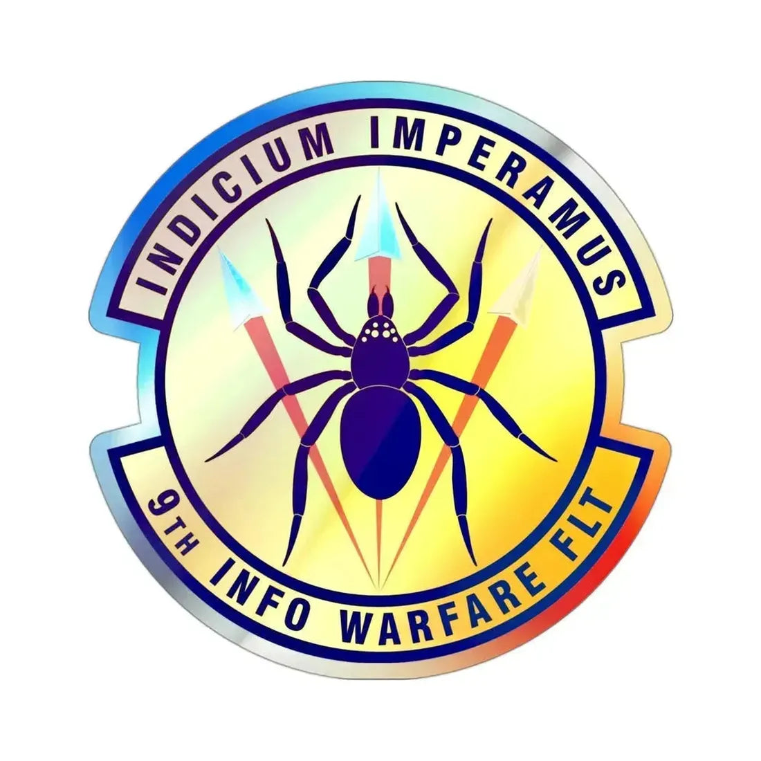 9th Information Warfare Flight (U.S. Air Force) Holographic STICKER Die-Cut Vinyl Decal 3 Inch Holographic - The Sticker Space