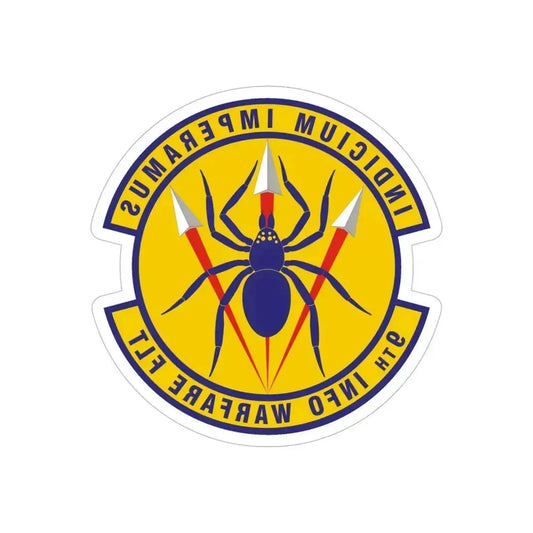 9th Information Warfare Flight (U.S. Air Force) REVERSE PRINT Transparent Die-Cut STICKER 6 Inch Die-Cut Transparent - The Sticker Space