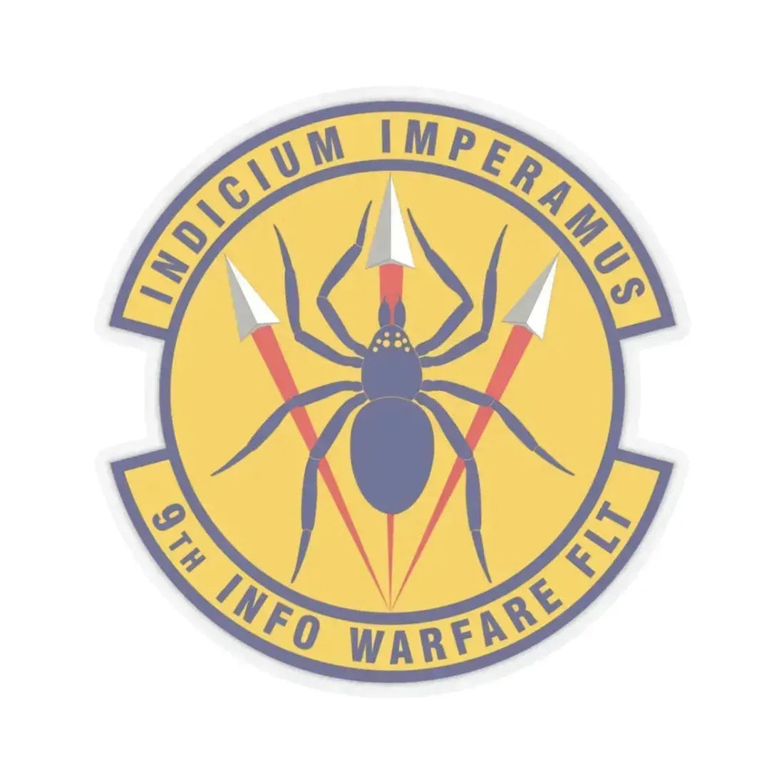 9th Information Warfare Flight (U.S. Air Force) STICKER Vinyl Kiss-Cut Decal 3 Inch Transparent - The Sticker Space