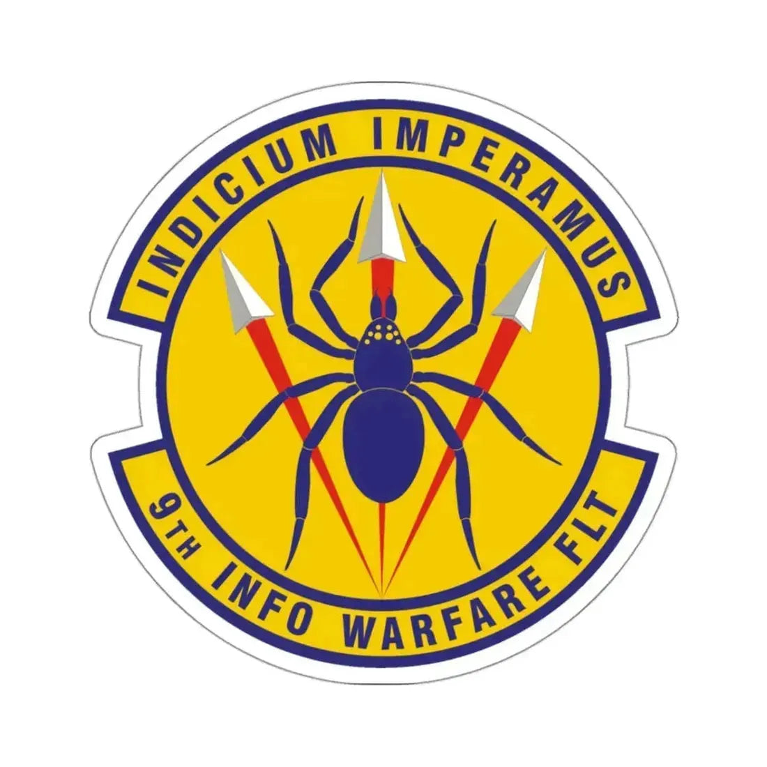 9th Information Warfare Flight (U.S. Air Force) STICKER Vinyl Kiss-Cut Decal 3 Inch White - The Sticker Space