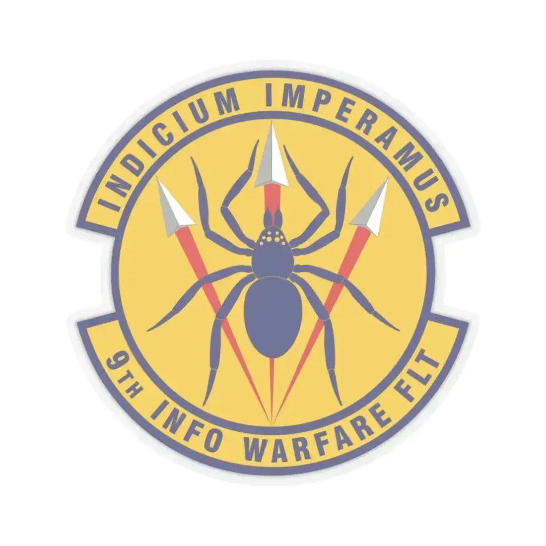 9th Information Warfare Flight (U.S. Air Force) STICKER Vinyl Kiss-Cut Decal 4 Inch Transparent - The Sticker Space