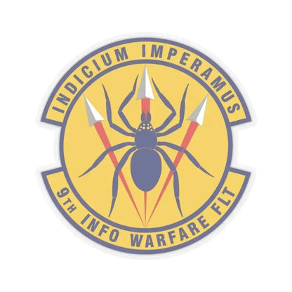 9th Information Warfare Flight (U.S. Air Force) STICKER Vinyl Kiss-Cut Decal 4 Inch Transparent - The Sticker Space