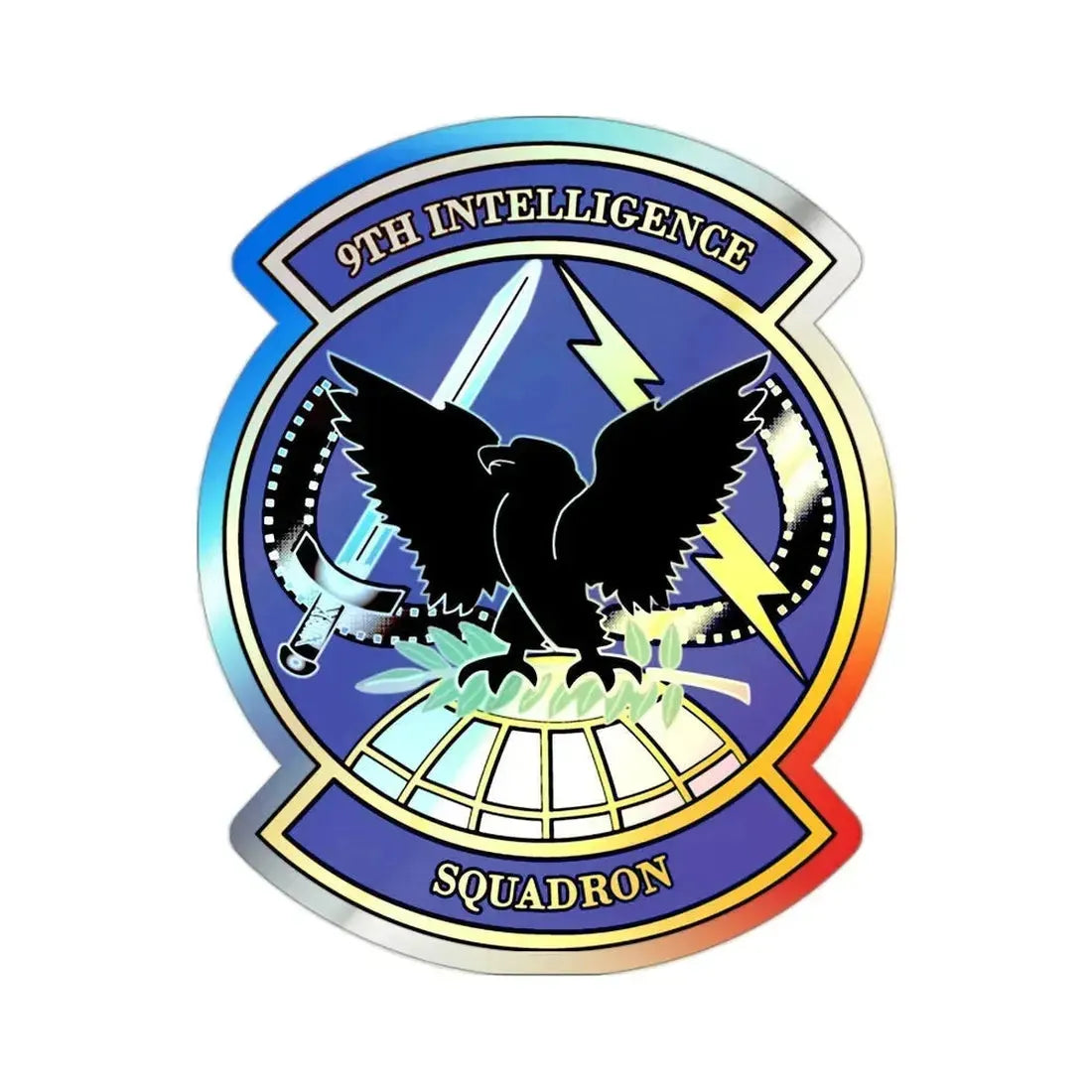 9th Intelligence Sq (U.S. Air Force) Holographic STICKER Die-Cut Vinyl Decal - The Sticker Space