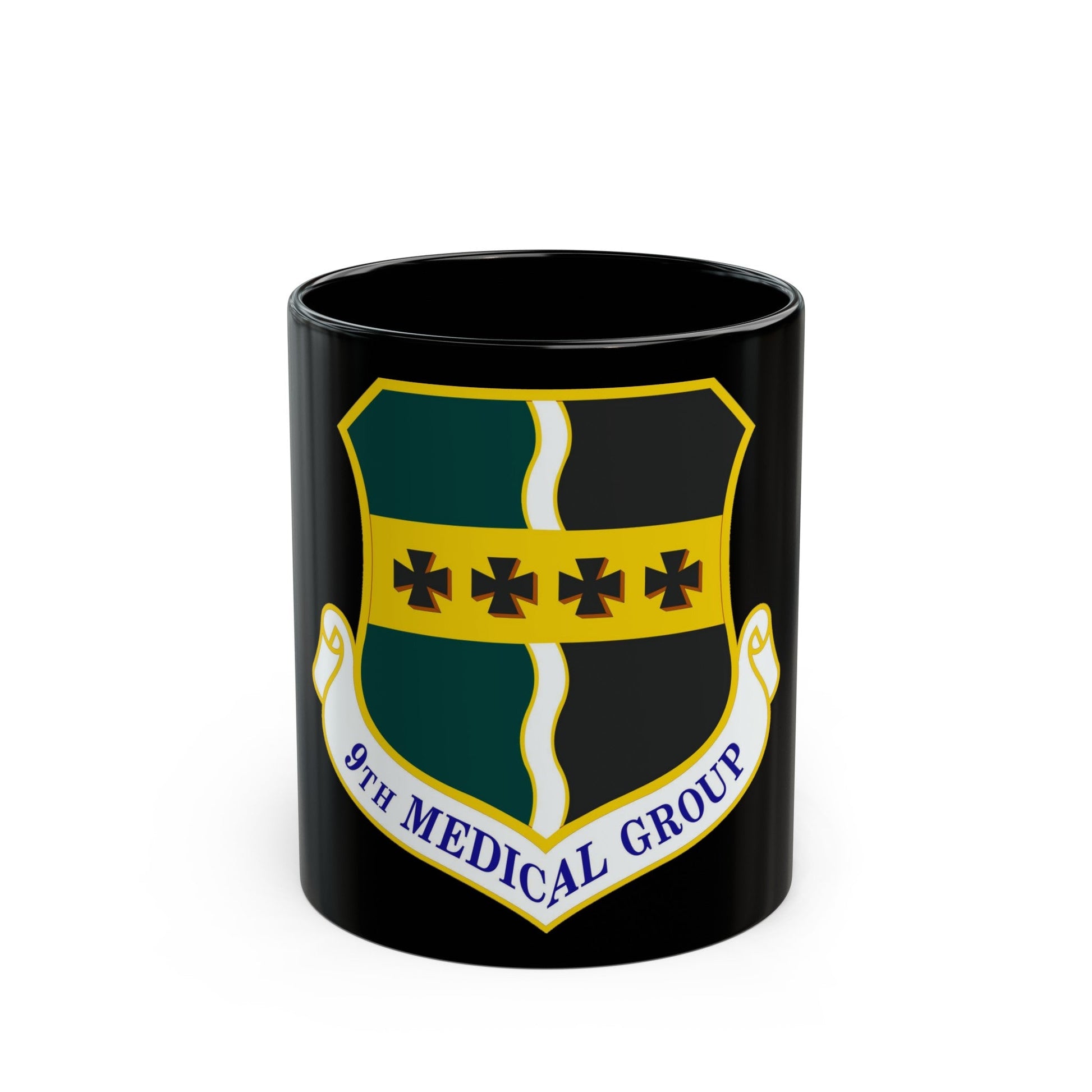 9th Medical Group (U.S. Air Force) Black Coffee Mug-11oz-The Sticker Space