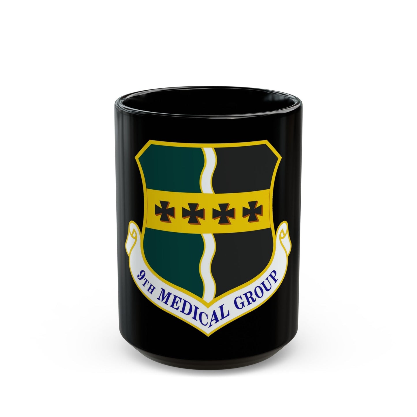 9th Medical Group (U.S. Air Force) Black Coffee Mug-15oz-The Sticker Space