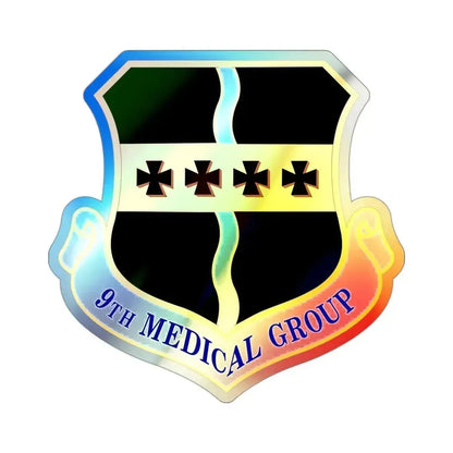 9th Medical Group (U.S. Air Force) Holographic STICKER Die-Cut Vinyl Decal 3 Inch Holographic - The Sticker Space