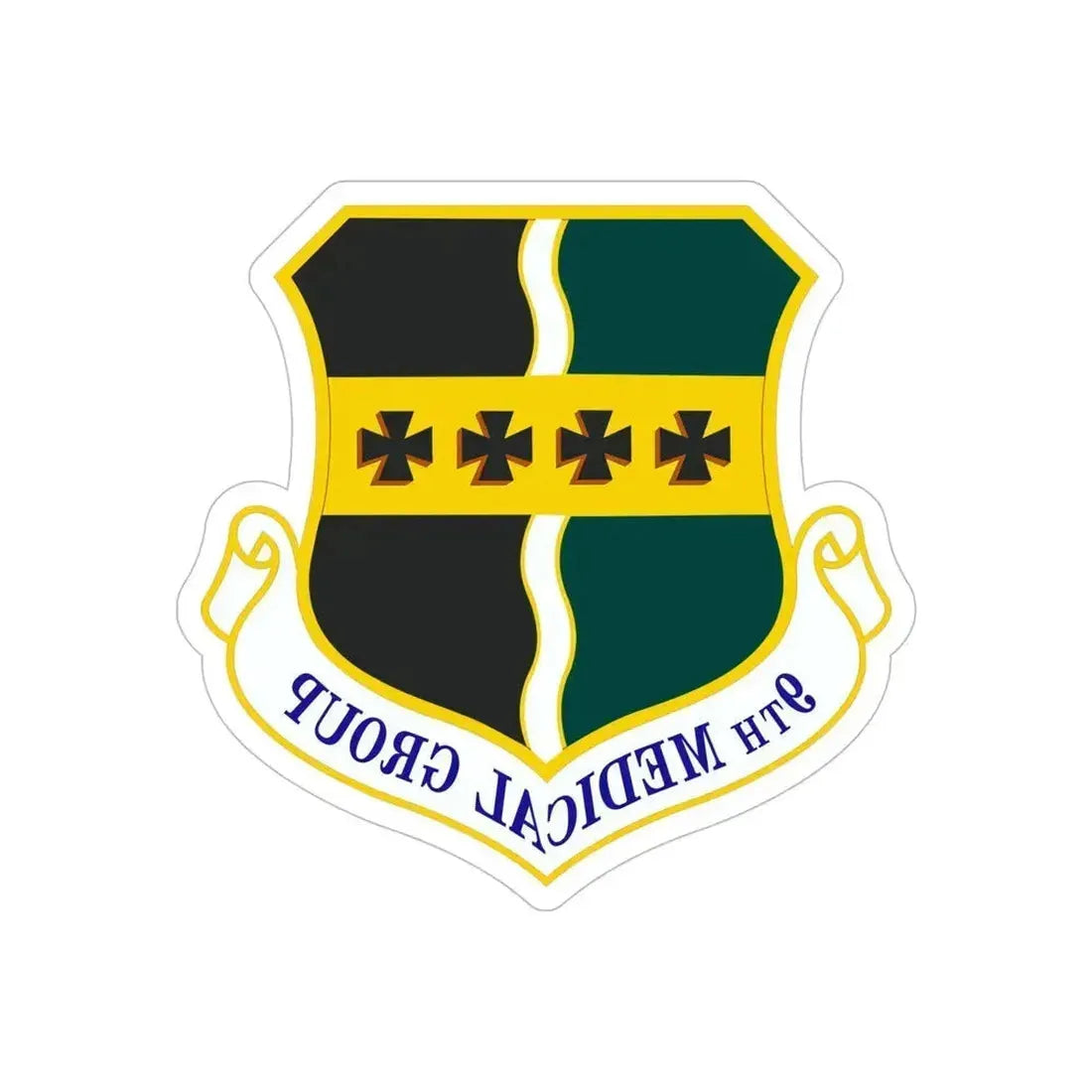 9th Medical Group (U.S. Air Force) REVERSE PRINT Transparent Die-Cut STICKER 6 Inch Die-Cut Transparent - The Sticker Space