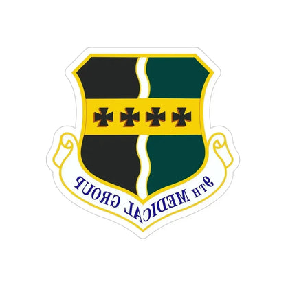 9th Medical Group (U.S. Air Force) REVERSE PRINT Transparent Die-Cut STICKER - The Sticker Space