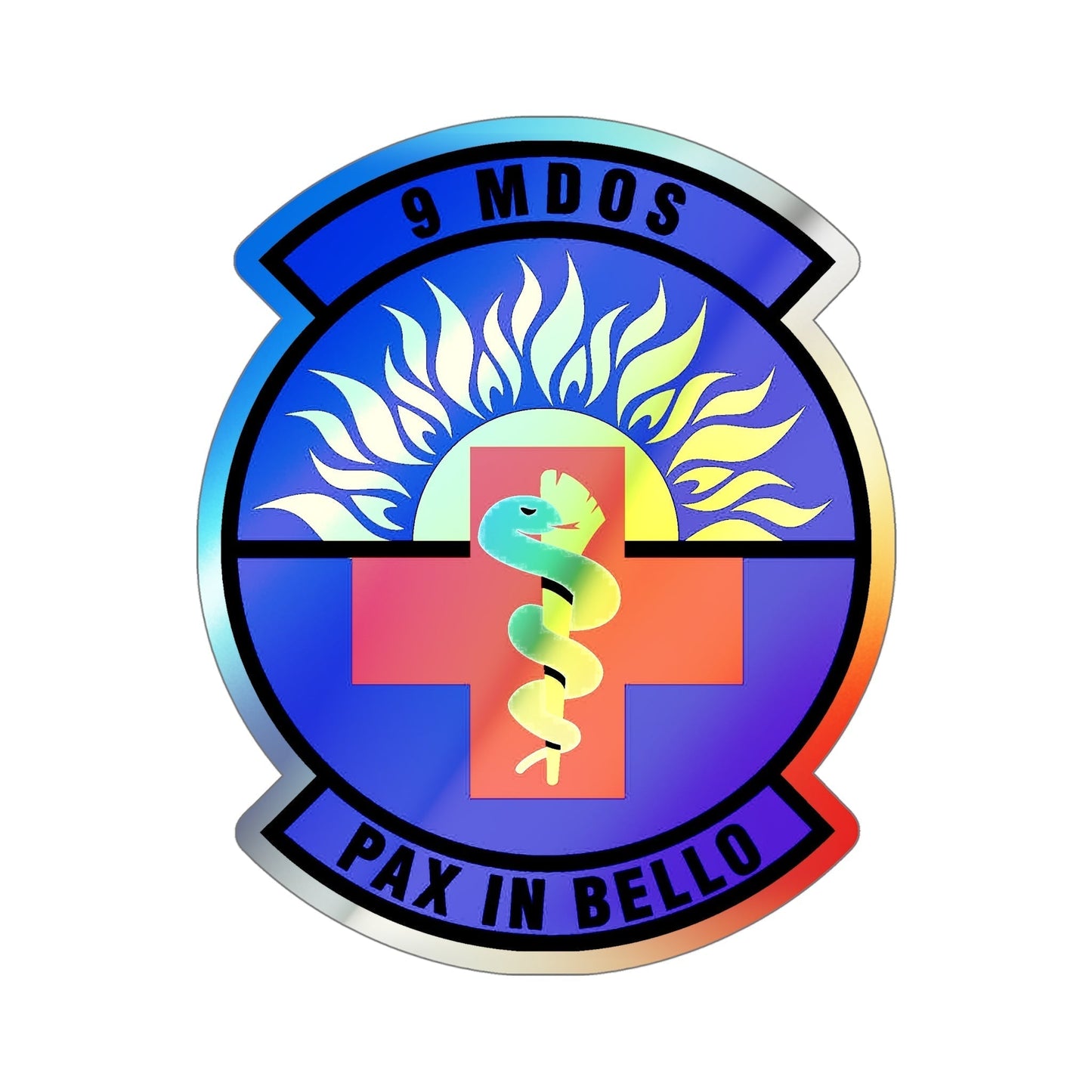 9th Medical Operations Squadron (U.S. Air Force) Holographic STICKER Die-Cut Vinyl Decal-6 Inch-The Sticker Space