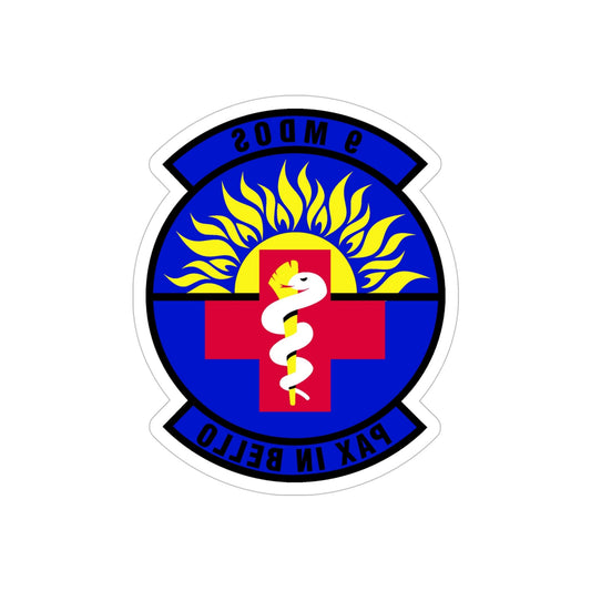 9th Medical Operations Squadron (U.S. Air Force) REVERSE PRINT Transparent STICKER-6" × 6"-The Sticker Space
