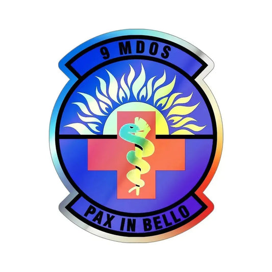 9th Medical Operations Squadron (U.S. Air Force) Holographic STICKER Die-Cut Vinyl Decal 6 Inch Holographic - The Sticker Space