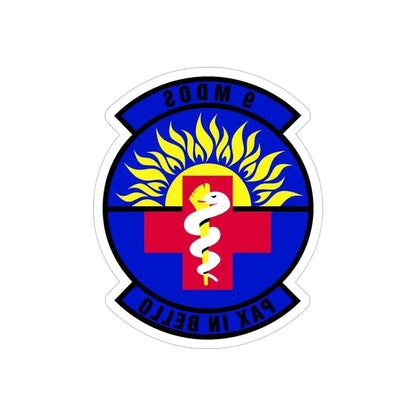 9th Medical Operations Squadron (U.S. Air Force) REVERSE PRINT Transparent Die-Cut STICKER - The Sticker Space