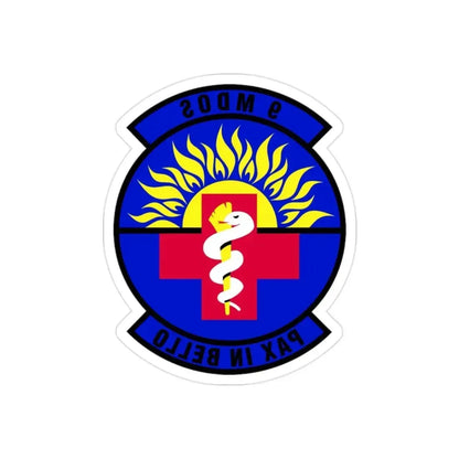 9th Medical Operations Squadron (U.S. Air Force) REVERSE PRINT Transparent Die-Cut STICKER - The Sticker Space