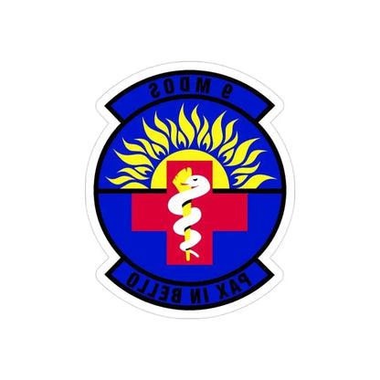 9th Medical Operations Squadron (U.S. Air Force) REVERSE PRINT Transparent Die-Cut STICKER - The Sticker Space