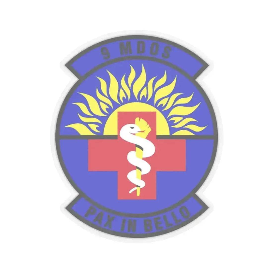 9th Medical Operations Squadron (U.S. Air Force) STICKER Vinyl Kiss-Cut Decal 3 Inch Transparent - The Sticker Space