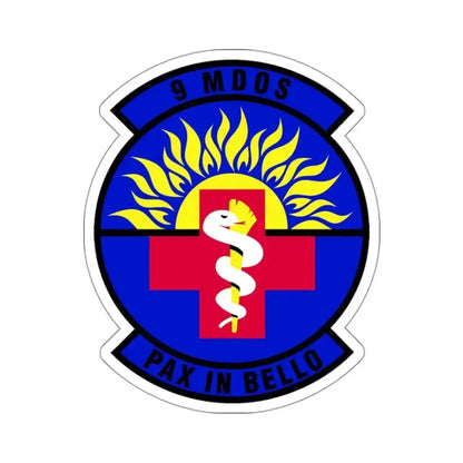9th Medical Operations Squadron (U.S. Air Force) STICKER Vinyl Kiss-Cut Decal 3 Inch White - The Sticker Space