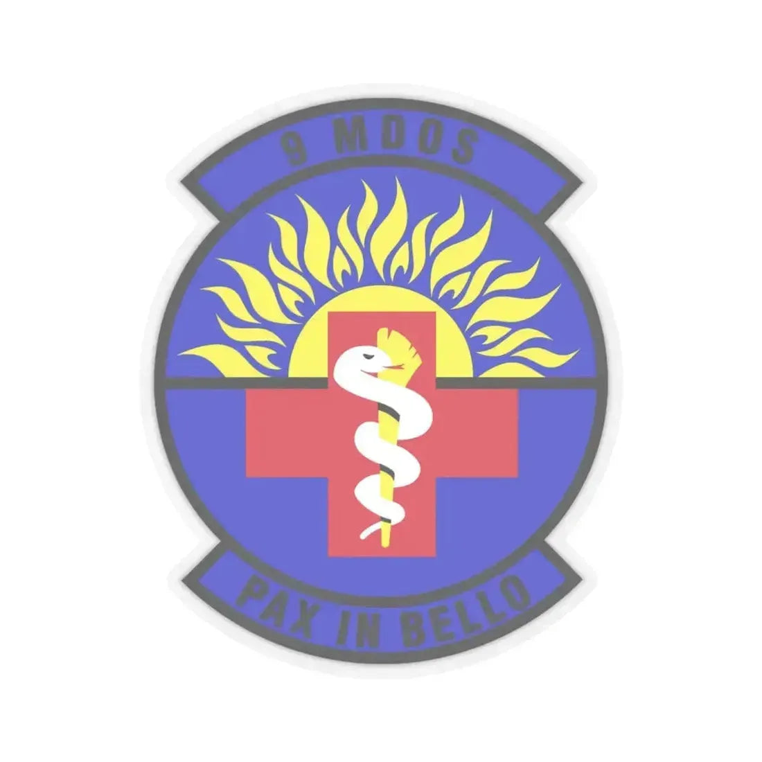 9th Medical Operations Squadron (U.S. Air Force) STICKER Vinyl Kiss-Cut Decal 6 Inch Transparent - The Sticker Space