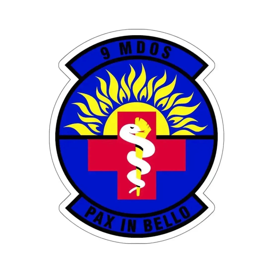 9th Medical Operations Squadron (U.S. Air Force) STICKER Vinyl Kiss-Cut Decal 6 Inch White - The Sticker Space