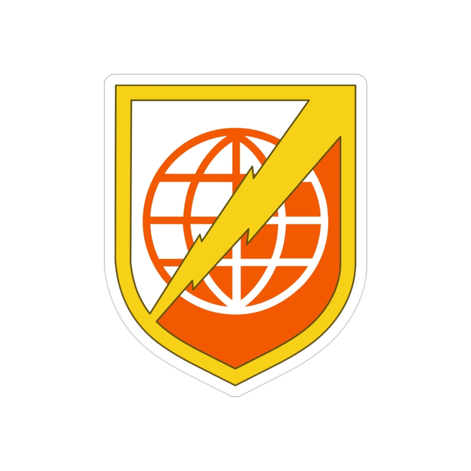 9th Signal Command (U.S. Army) REVERSE PRINT Transparent STICKER-3" × 3"-The Sticker Space