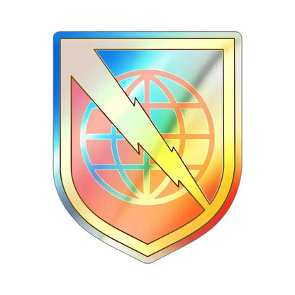9th Signal Command (U.S. Army) Holographic STICKER Die-Cut Vinyl Decal 4 Inch Holographic - The Sticker Space