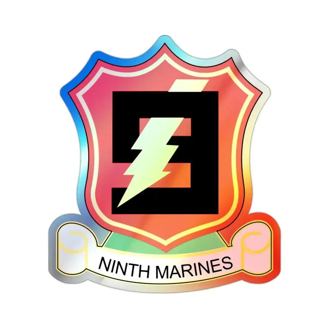 9THMARINES (USMC) Holographic STICKER Die-Cut Vinyl Decal 2 Inch Holographic - The Sticker Space