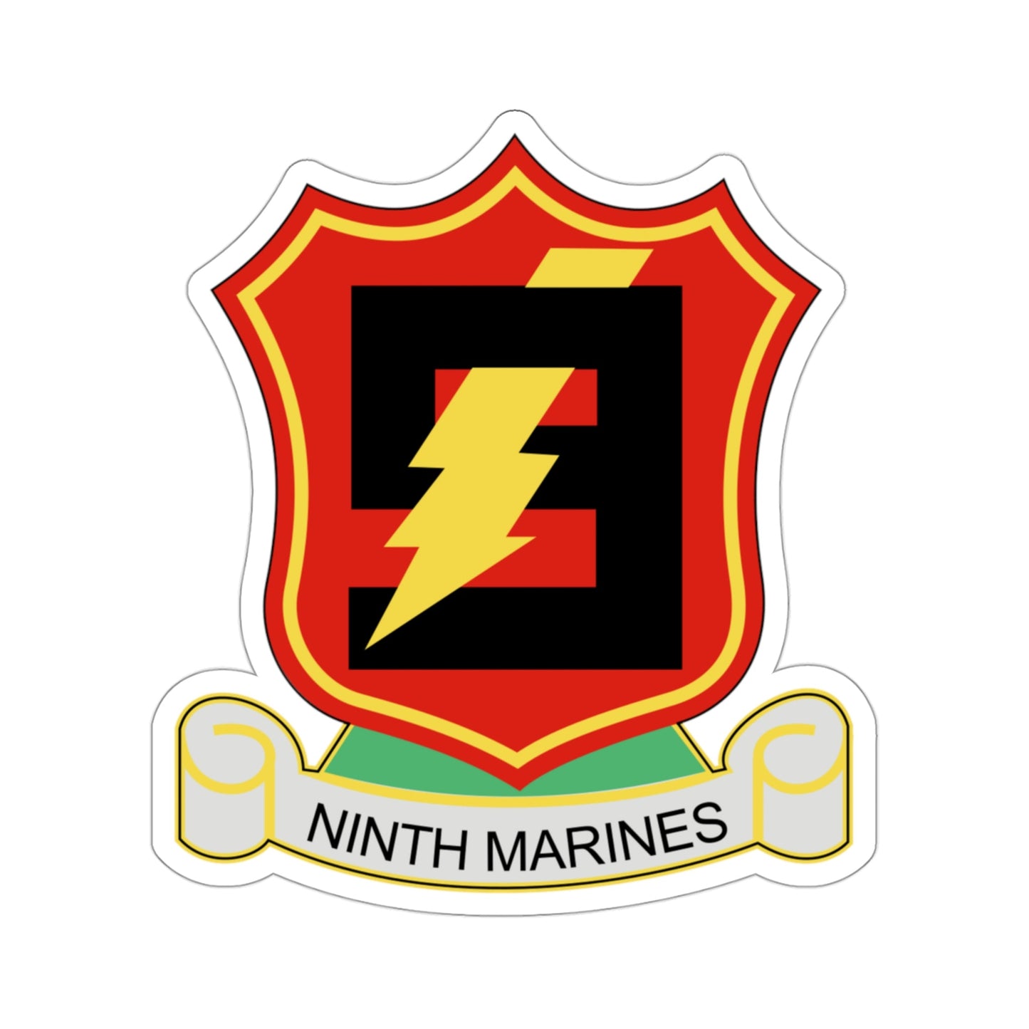 9THMARINES (USMC) STICKER Vinyl Die-Cut Decal-3 Inch-The Sticker Space