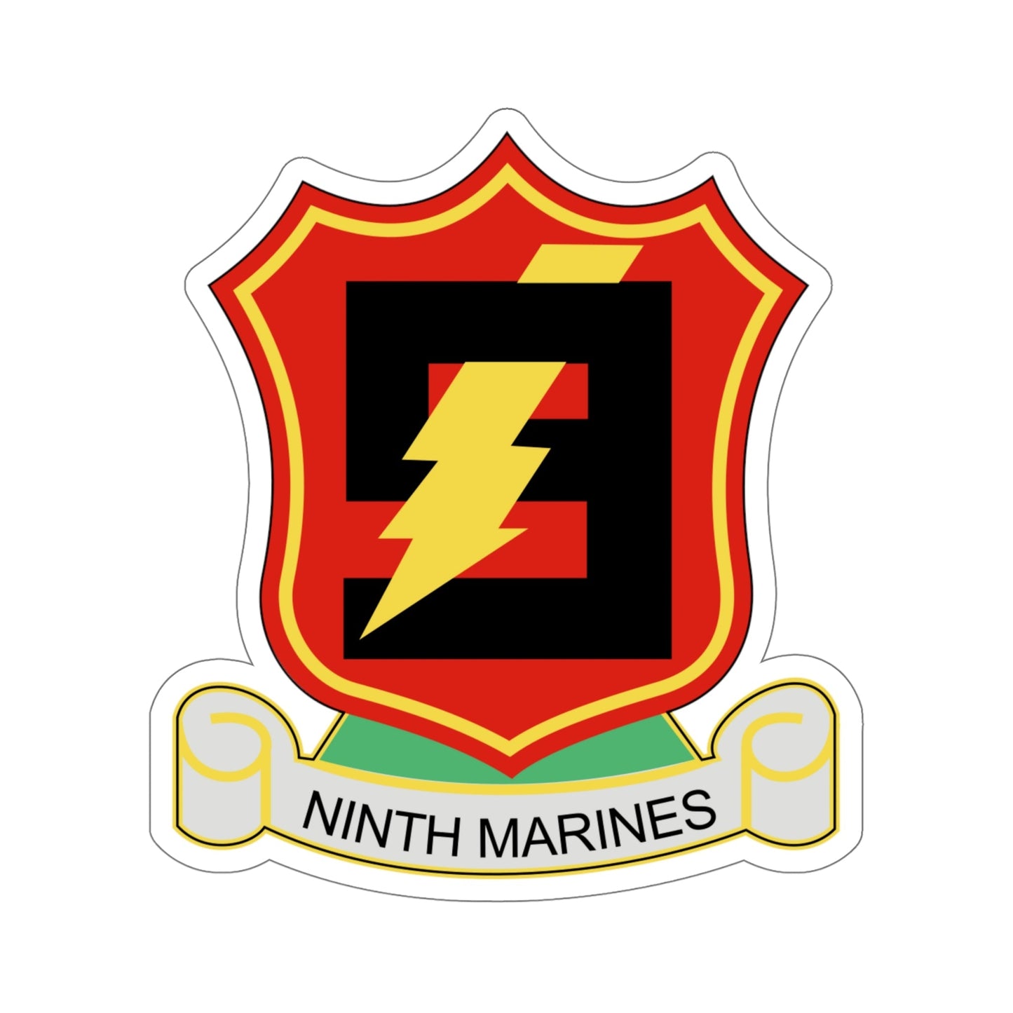 9THMARINES (USMC) STICKER Vinyl Die-Cut Decal-6 Inch-The Sticker Space