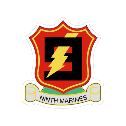 9THMARINES (USMC) Transparent STICKER Die-Cut Vinyl Decal-3 Inch-The Sticker Space