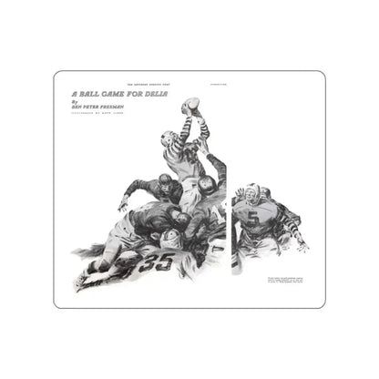 A Ball Game for Delia, The Saturday Evening Post, November 11, 1939 (Magazine Illustration) STICKER Vinyl Die-Cut Decal White Die-Cut 2 Inch - The Sticker Space