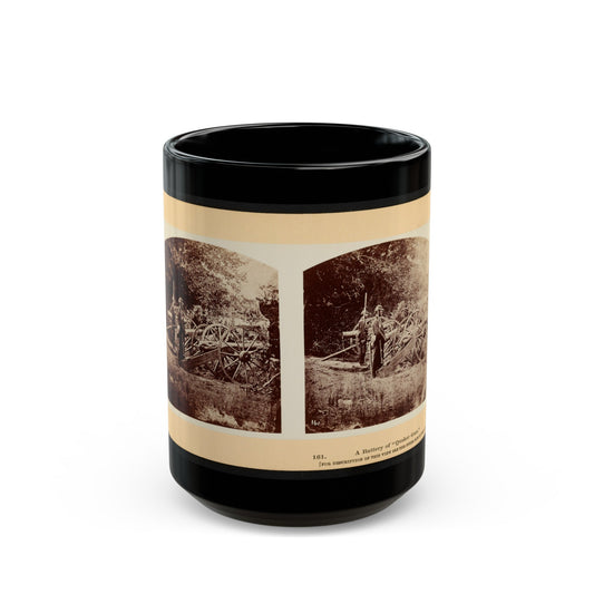 A Battery Of Quaker Guns 001 (U.S. Civil War) Black Coffee Mug-15oz-The Sticker Space