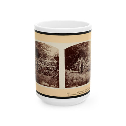 A Battery Of  Quaker Guns  001 (U.S. Civil War) White Coffee Mug