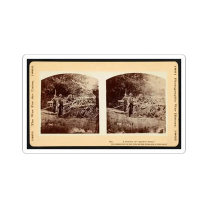 A Battery of  Quaker Guns  001 (U.S. Civil War) STICKER Vinyl Kiss-Cut Decal 2 Inch White - The Sticker Space