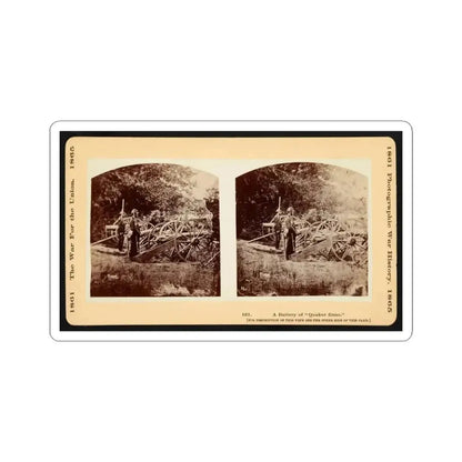 A Battery of  Quaker Guns  001 (U.S. Civil War) STICKER Vinyl Kiss-Cut Decal 4 Inch White - The Sticker Space