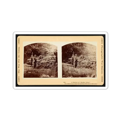 A Battery of  Quaker Guns  001 (U.S. Civil War) STICKER Vinyl Kiss-Cut Decal 6 Inch White - The Sticker Space