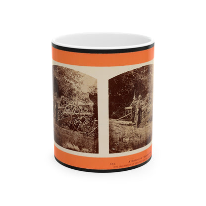 A Battery Of Quaker Guns (U.S. Civil War) White Coffee Mug-11oz-The Sticker Space