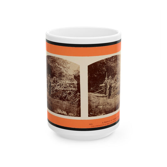 A Battery Of Quaker Guns (U.S. Civil War) White Coffee Mug-15oz-The Sticker Space