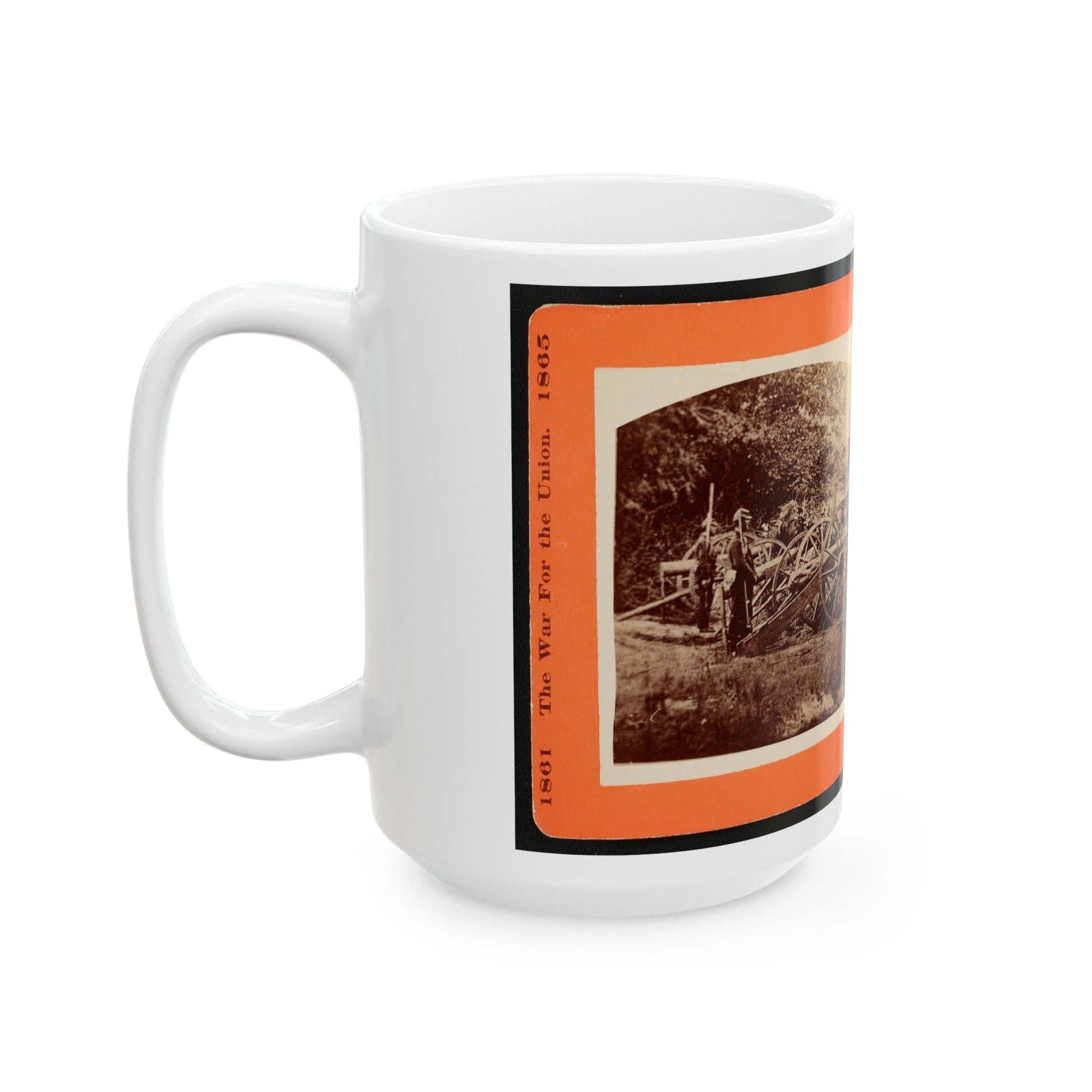 A Battery Of Quaker Guns (U.S. Civil War) White Coffee Mug-The Sticker Space