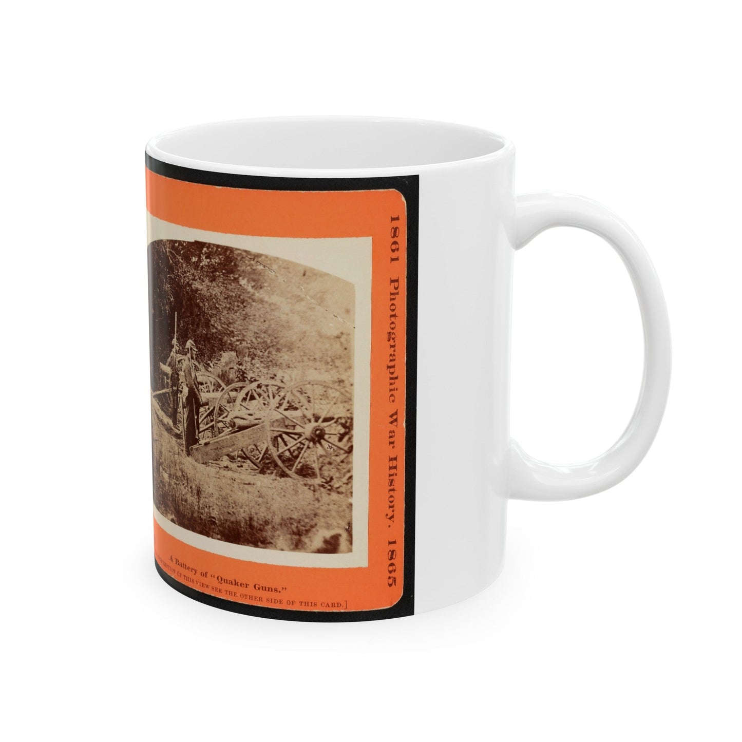 A Battery Of Quaker Guns (U.S. Civil War) White Coffee Mug-The Sticker Space