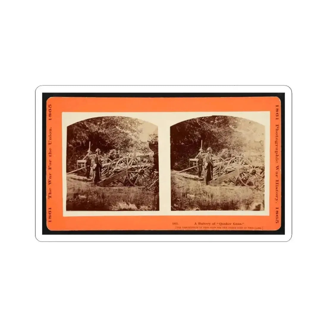 A Battery of  Quaker Guns (U.S. Civil War) STICKER Vinyl Kiss-Cut Decal 3 Inch White - The Sticker Space