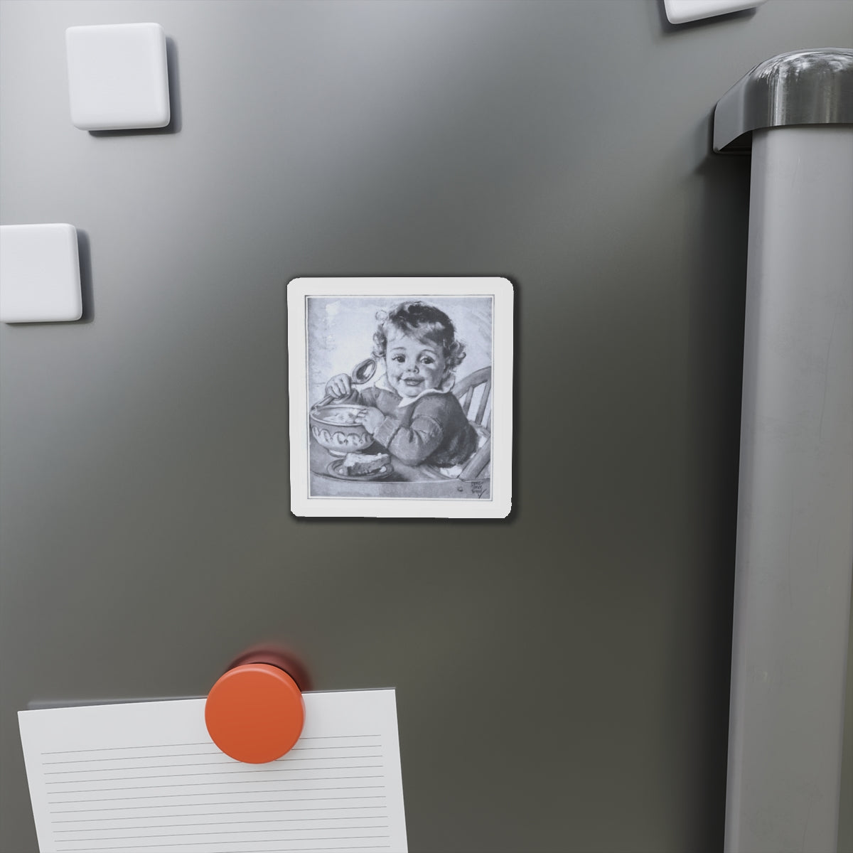 A Besotted Child, 1929 (Magazine Illustration) Refrigerator Magnet-The Sticker Space