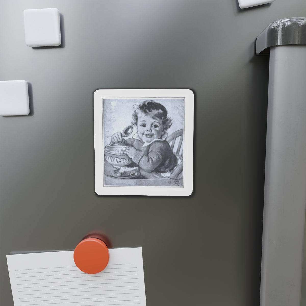 A Besotted Child, 1929 (Magazine Illustration) Refrigerator Magnet-The Sticker Space