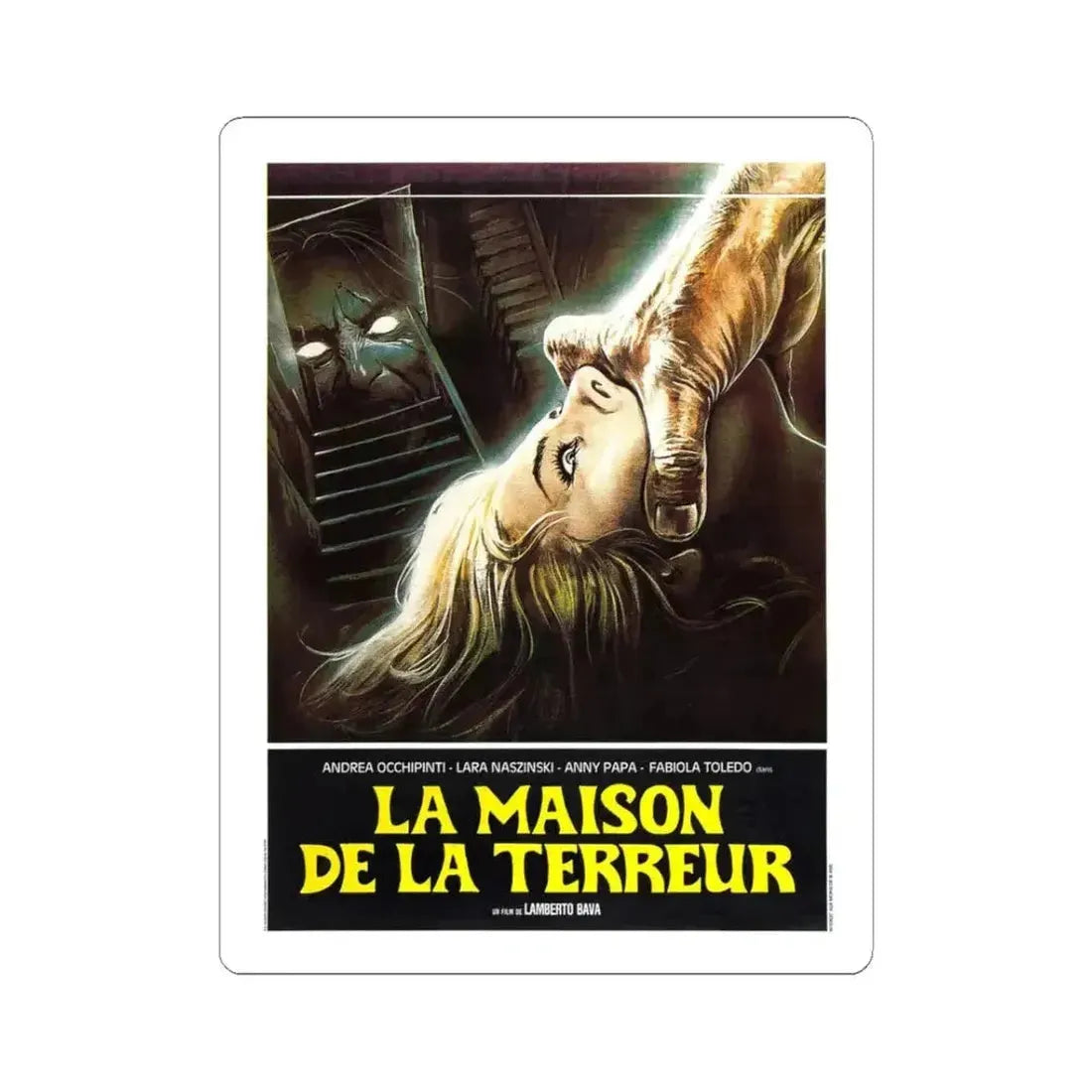 A BLADE IN THE DARK (FRENCH) 1983 Movie Poster - STICKER Vinyl Kiss-Cut Decal 3 Inch White - The Sticker Space