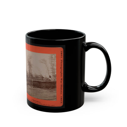 A Block House 001 (U.S. Civil War) Black Coffee Mug-The Sticker Space