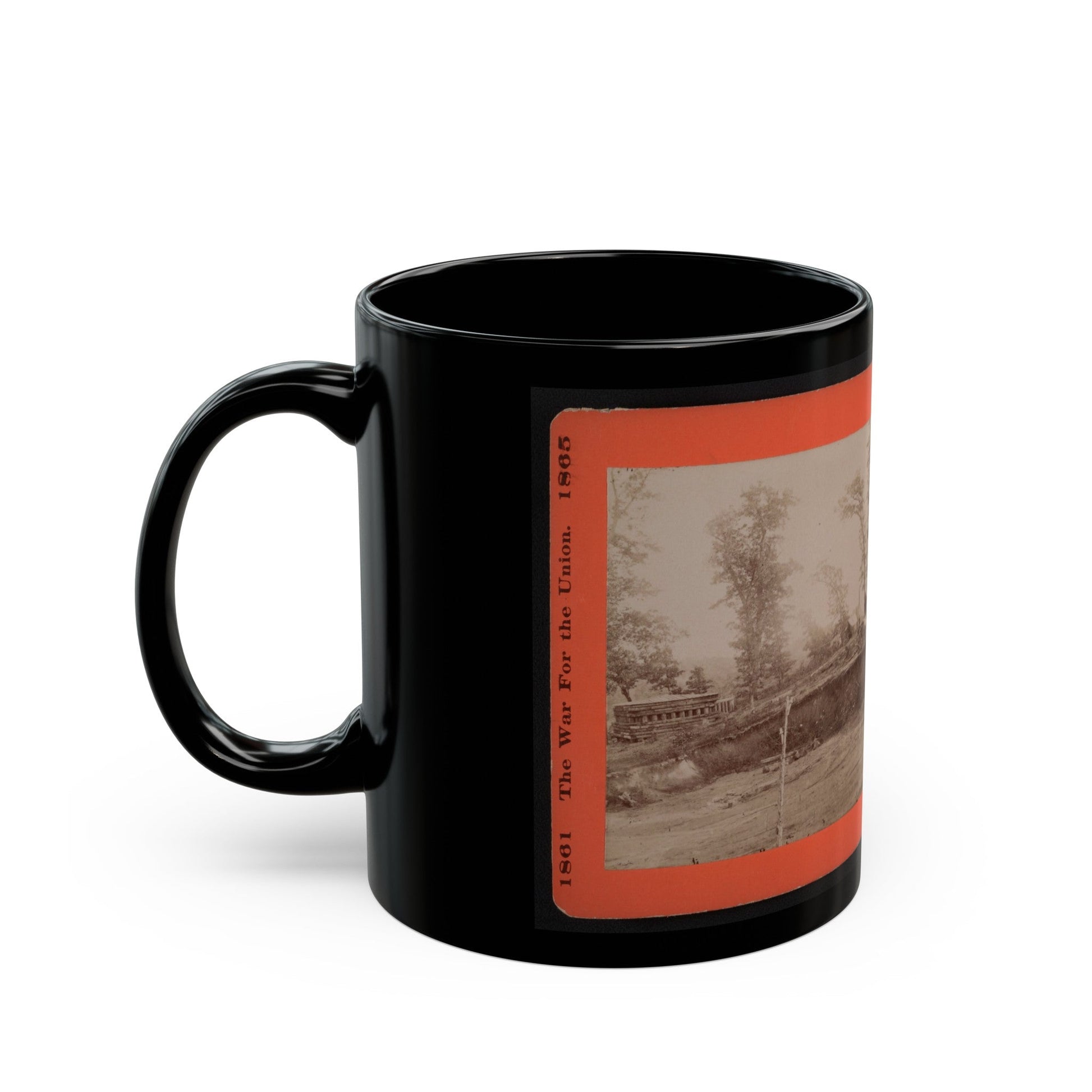 A Block House 001 (U.S. Civil War) Black Coffee Mug-The Sticker Space