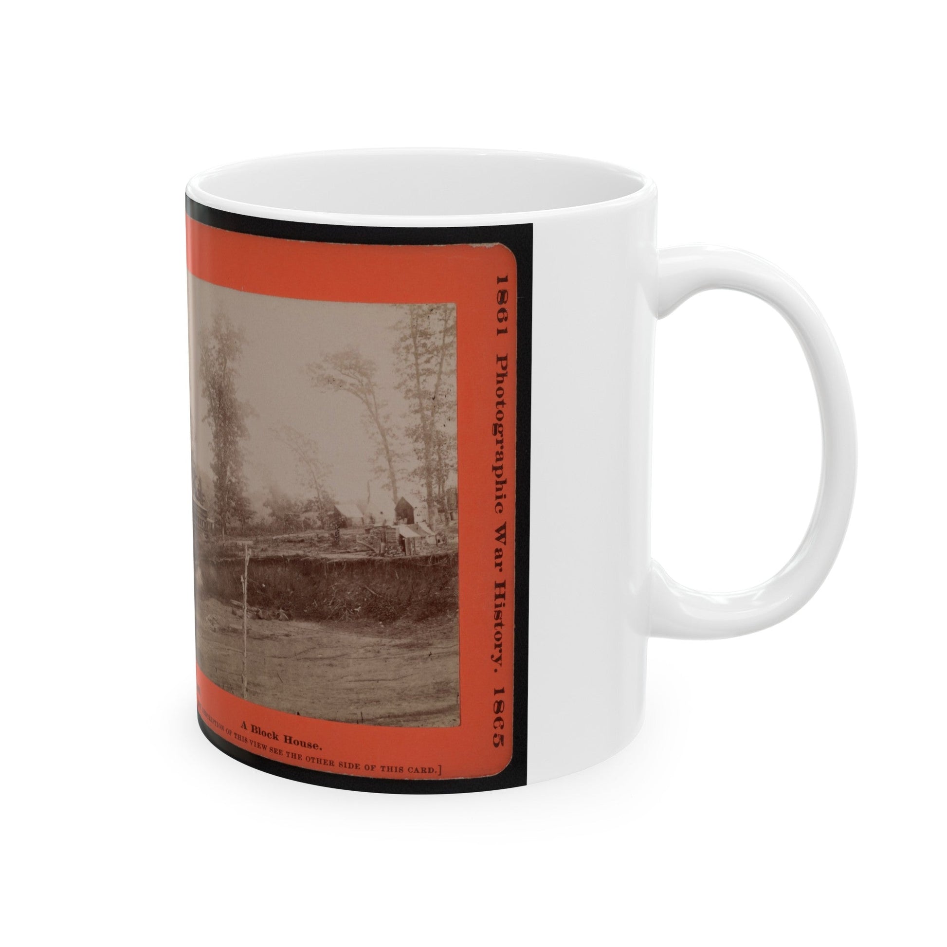 A Block House 001 (U.S. Civil War) White Coffee Mug-The Sticker Space