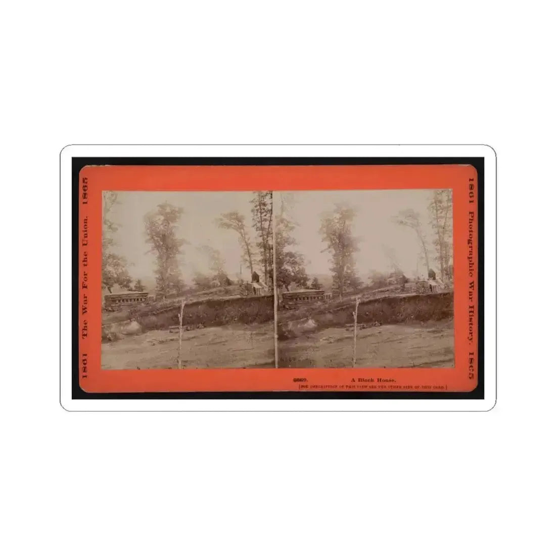 A Block House 001 (U.S. Civil War) STICKER Vinyl Kiss-Cut Decal 4 Inch White - The Sticker Space