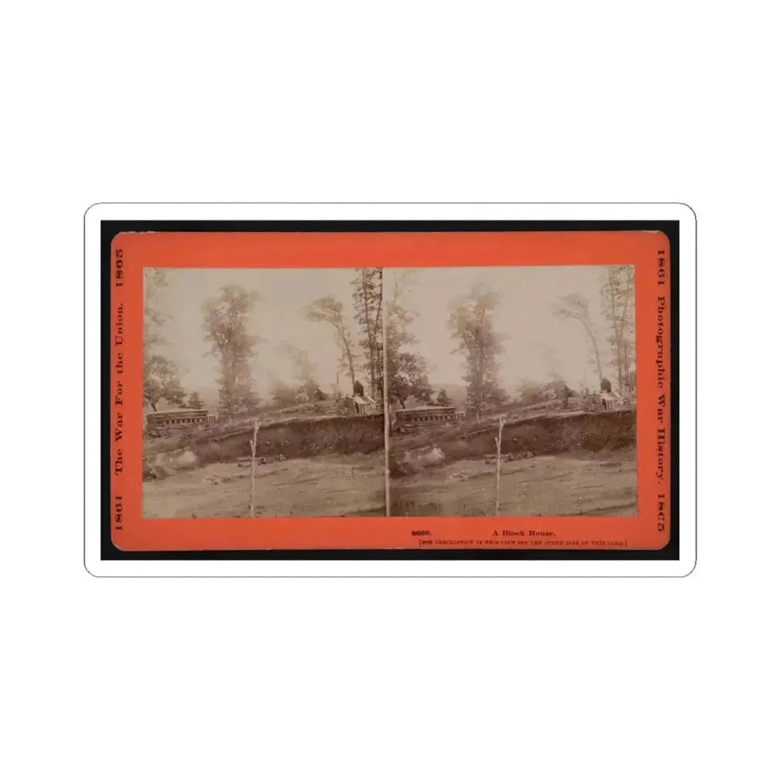 A Block House 001 (U.S. Civil War) STICKER Vinyl Kiss-Cut Decal 6 Inch White - The Sticker Space